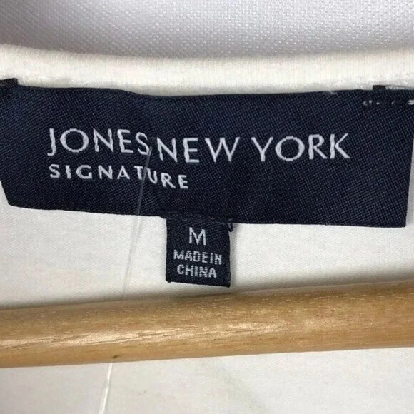 Jones New York White Ruffle Scoop Neck Tank Top M - Picture 4 of 4